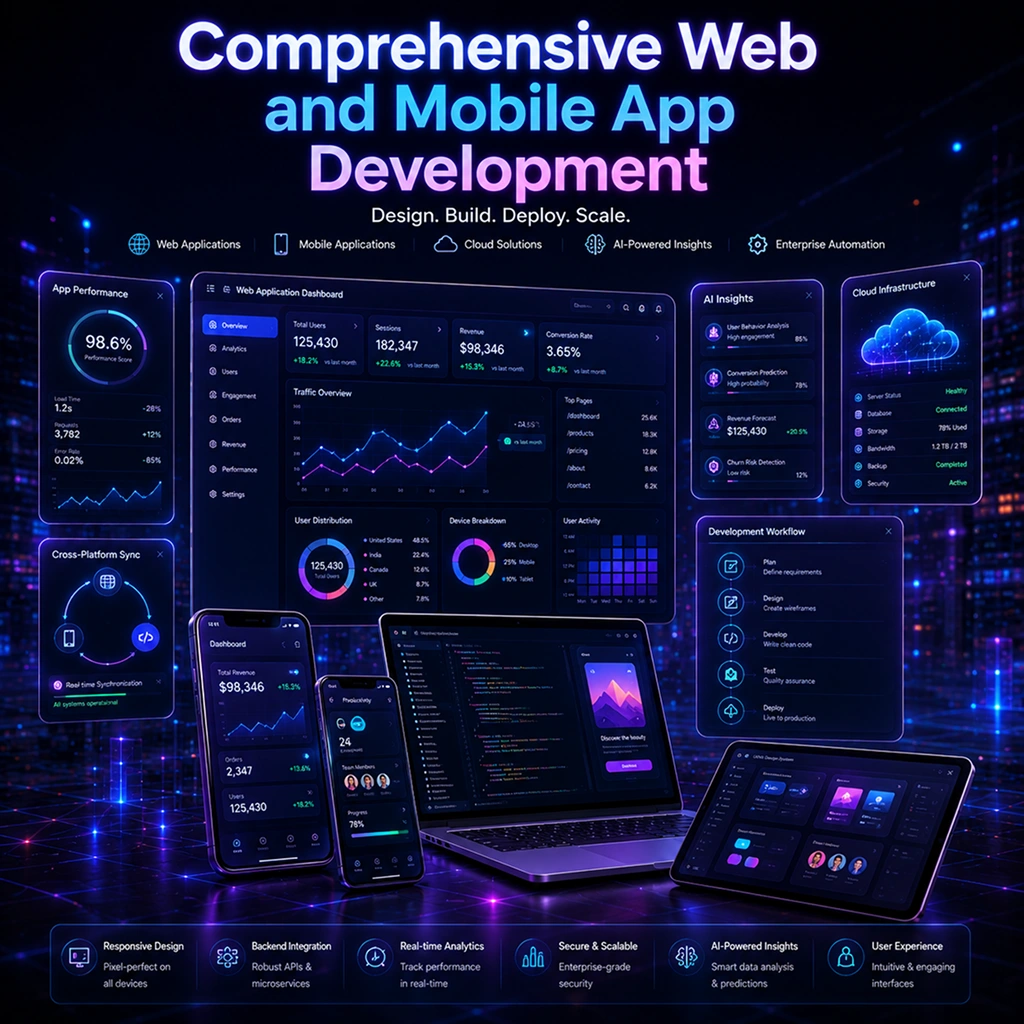 Comprehensive web and mobile app development services
